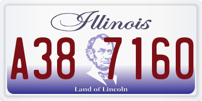 IL license plate A387160