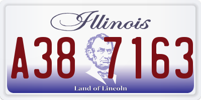 IL license plate A387163