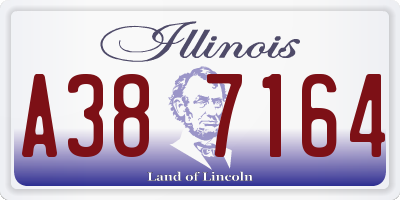 IL license plate A387164