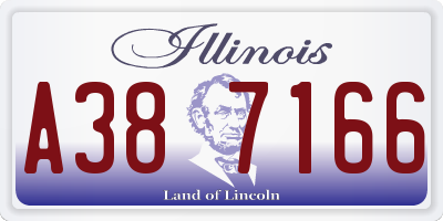 IL license plate A387166