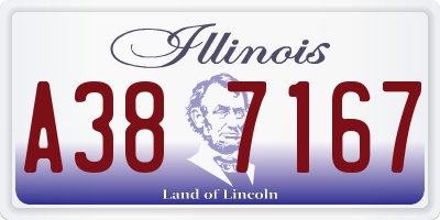 IL license plate A387167