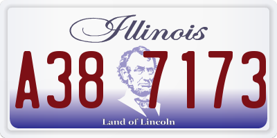 IL license plate A387173