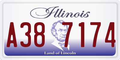IL license plate A387174