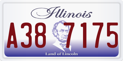 IL license plate A387175