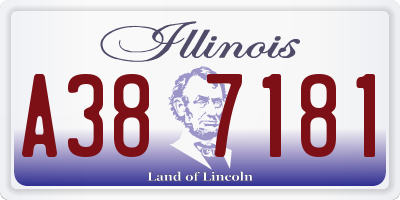 IL license plate A387181