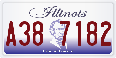 IL license plate A387182