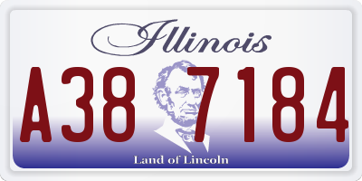 IL license plate A387184