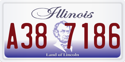 IL license plate A387186