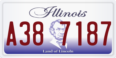 IL license plate A387187