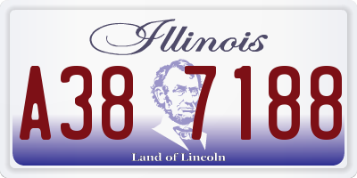 IL license plate A387188