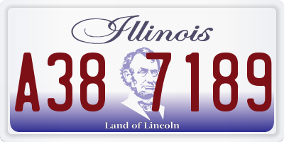 IL license plate A387189