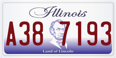 IL license plate A387193
