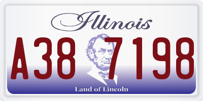 IL license plate A387198