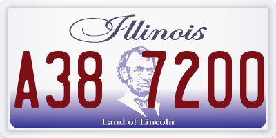 IL license plate A387200