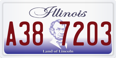 IL license plate A387203