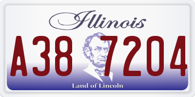 IL license plate A387204