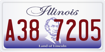 IL license plate A387205