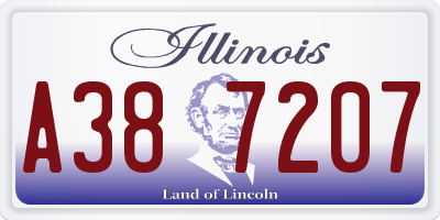 IL license plate A387207