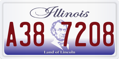 IL license plate A387208
