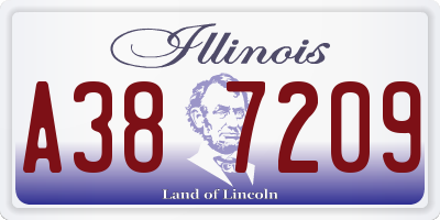 IL license plate A387209