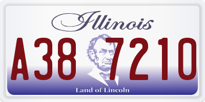 IL license plate A387210