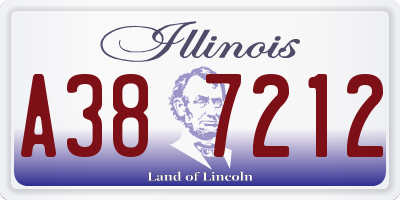 IL license plate A387212