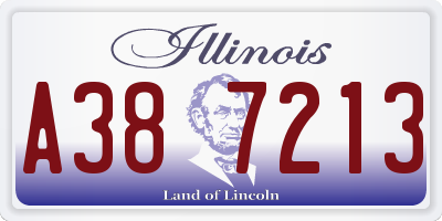 IL license plate A387213