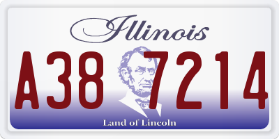IL license plate A387214