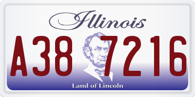 IL license plate A387216