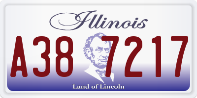 IL license plate A387217
