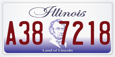 IL license plate A387218