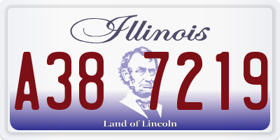 IL license plate A387219