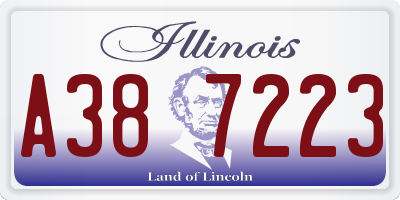 IL license plate A387223