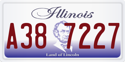 IL license plate A387227