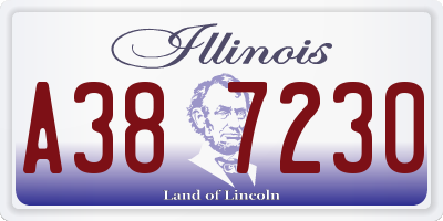IL license plate A387230