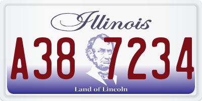 IL license plate A387234