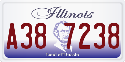 IL license plate A387238