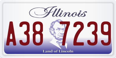 IL license plate A387239