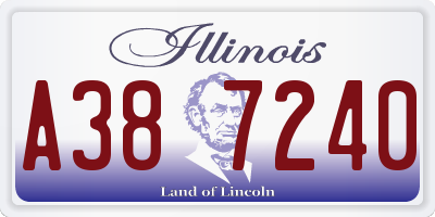 IL license plate A387240