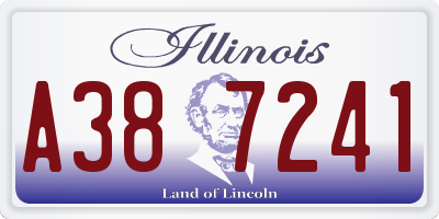 IL license plate A387241