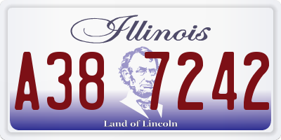 IL license plate A387242