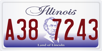 IL license plate A387243
