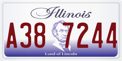 IL license plate A387244