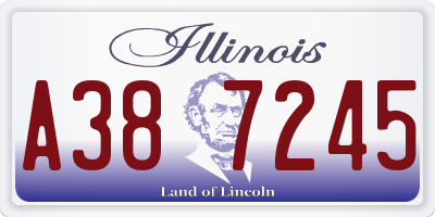 IL license plate A387245