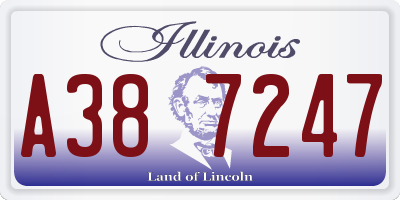 IL license plate A387247