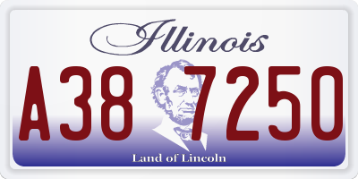 IL license plate A387250