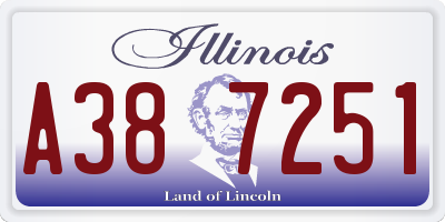 IL license plate A387251