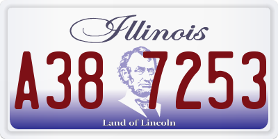 IL license plate A387253