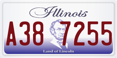 IL license plate A387255