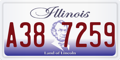 IL license plate A387259